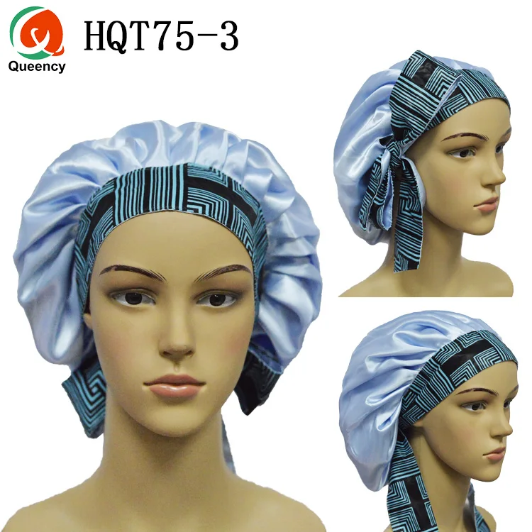 HQT75 Queency Ankara спальный атласный капот с двойной подкладкой Регулируемая