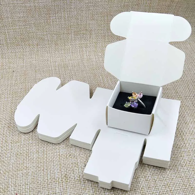 20 шт. коричневые/белые/черные картонные кольца стандартная коробка с черным