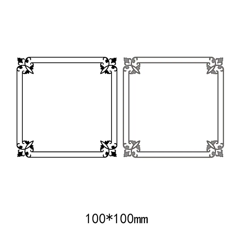 Квадратное кружево украшения металлические штампы трафарет для DIY Скрапбукинг