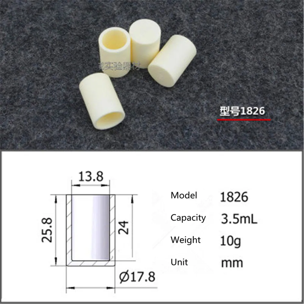 

99.5% Cylindrical corundum crucible/3.5ml 1826/Temperature resistance 1600 degree / sintered ceramic crucibl
