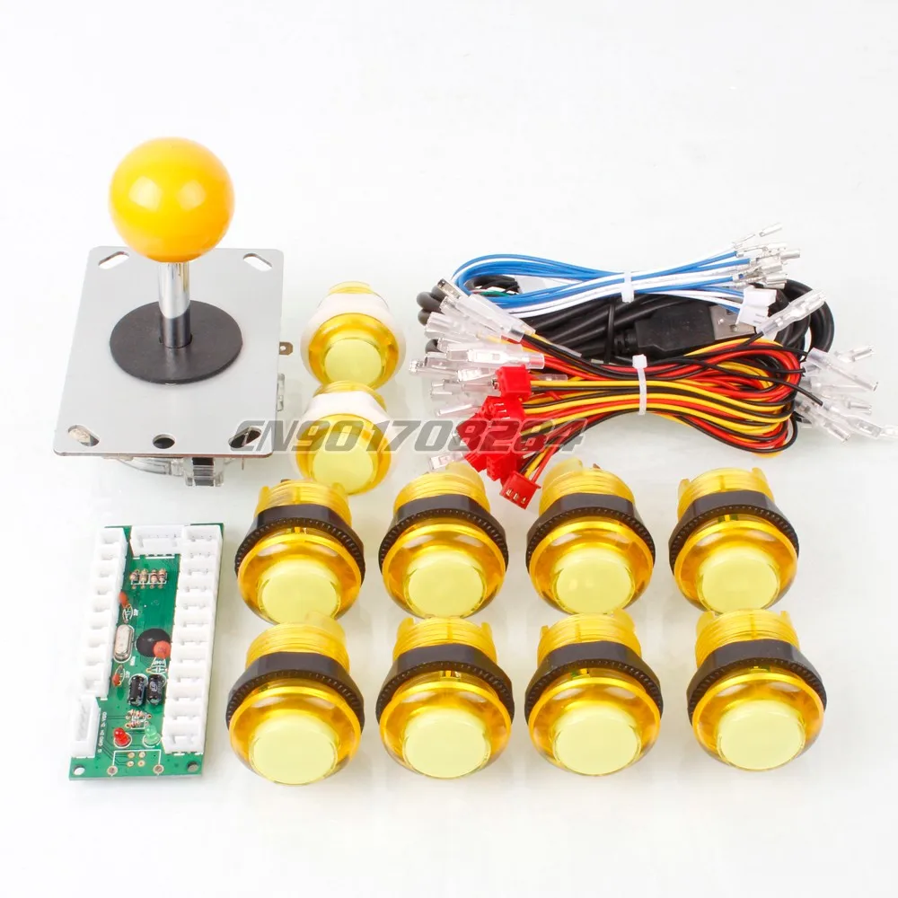 Новый USB контроллер для ПК 2Pin Rocker + 10 кнопок с подсветкой аркадного джойстика