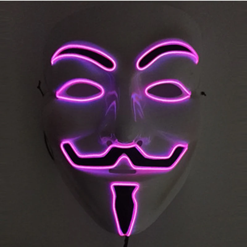 LED Helmet Mask DIY EVA DJ EL Wire Cosplay Prop Halloween Full Face Party Bar Masks | Тематическая одежда и униформа