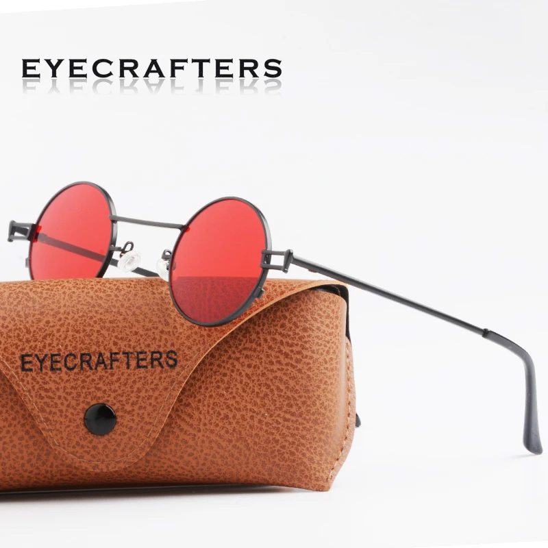 Круглые Солнцезащитные очки в стиле ретро поляризационные металлические