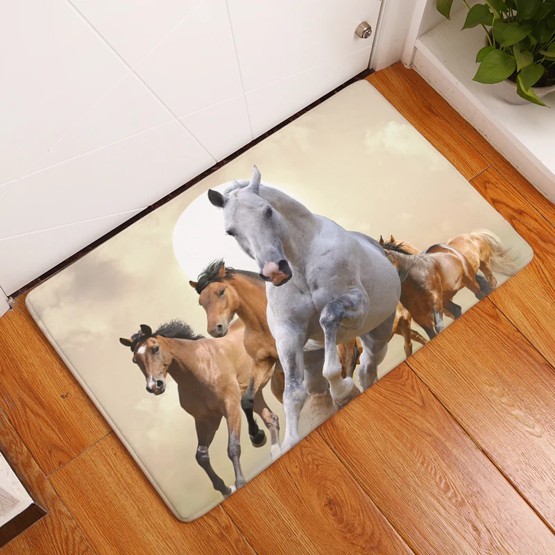 Новый модный стиль Majestic Horse Print ковры противоскользящие напольные коврики