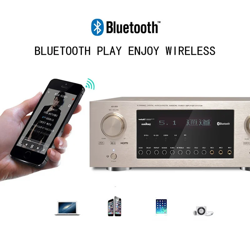 Kaoshi AP7000 дома Театр 5 1 усилитель высокой Мощность Bluetooth HDMI 4K3D | Электроника