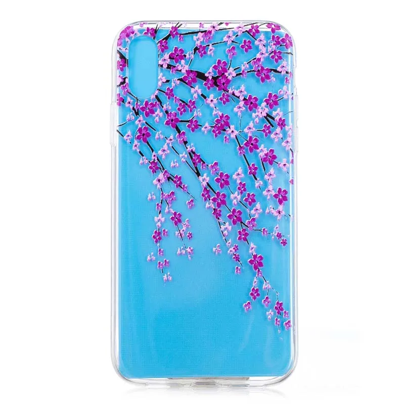 Case For iPhone XR Phone Protective Cases Cartoon Soft Transparent Silicone Apple XS Max Back Cover Fundas |