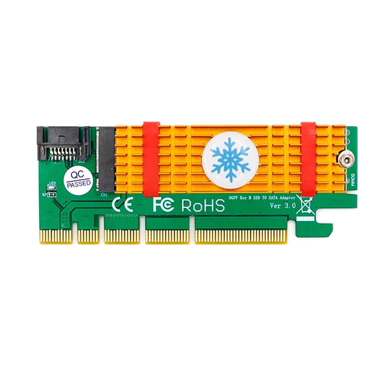 Переходник PCI Express на M.2 NGFF SSD сборщик SATA Bus M2 B Key PCIE слот радиатор кабель для 2230 2280