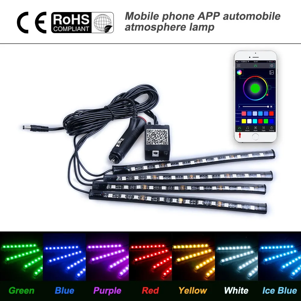 Автомобильный интерьерный атмосферный светильник RGB светодиодный для Lada granta vesta kalina priora vaz niva largus Mazda 3 6 CX-5 5 2 323 cx5 626 mx5 rx8