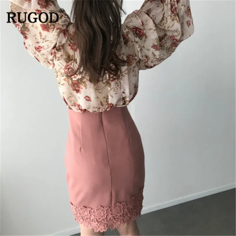 RUGOD женская обувь на каждый день с цветочным принтом Блузки бантом узел