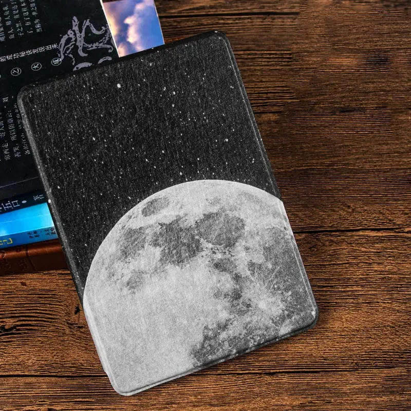 Moon surface Умный чехол из искусственной кожи чехол для Amazon Kindle Paperwhite 4 читалка Магнитный Водонепроницаемый чехол Funda Kindle Paperwhite 4 выпуск - Цвет: Moon surface