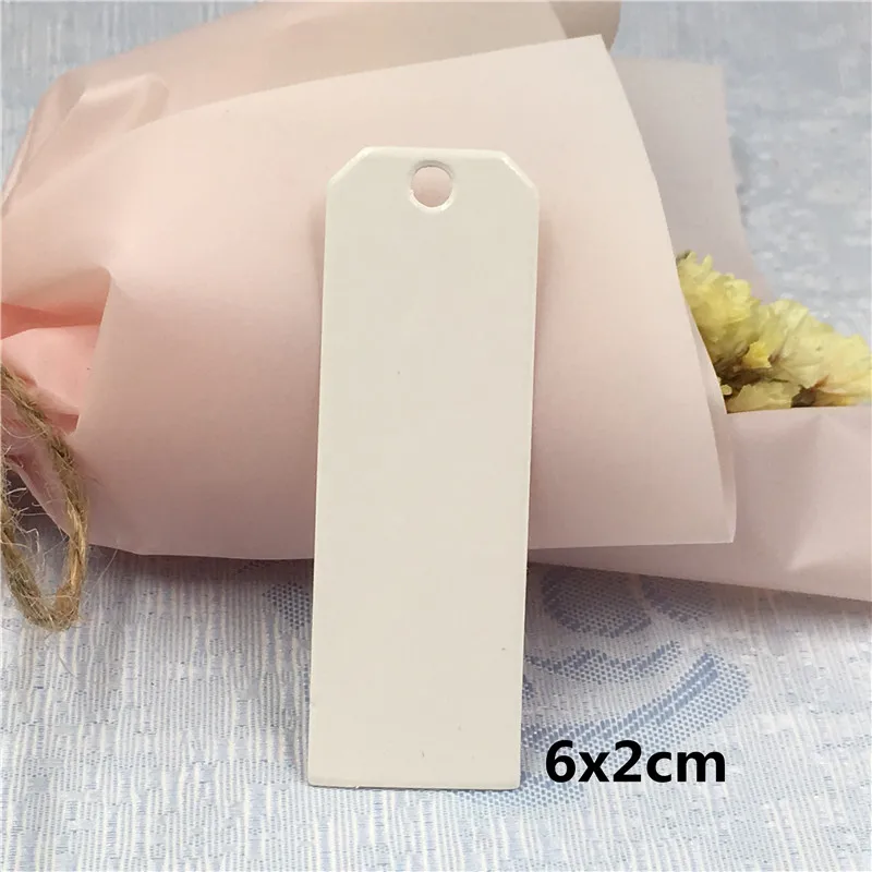 6x2cm 200 шт./лот различных Размеры простой Стиль закладка для книги из крафт-бумаги Бумага картон для изготовления обложек книг записная книжка записка Mark ярлыки бирки вида аксессуары для книг - Цвет: 6x2cm