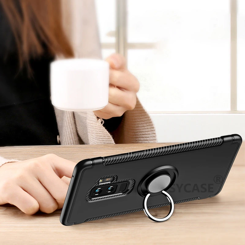 Sycase для samsung S7 край S8 S9 плюс Note9 8 C8 A6 plushybrid силиконовый ПК чехол-Броня с