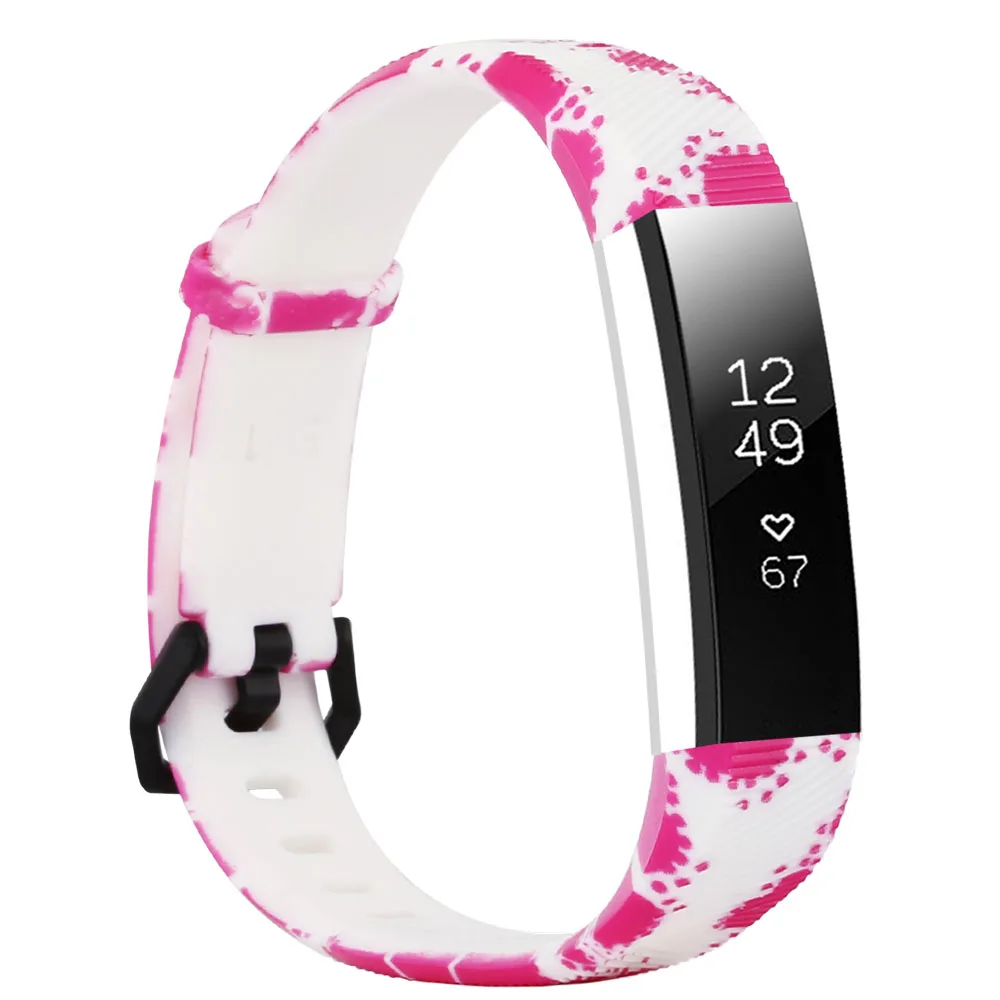 C Honecumi Для Fitbit Alta HR Браслет Для Fitbit Alta ремешок мягкий силиконовые умные часы Браслет для Fitbit маленький большой размер - Цвет: C