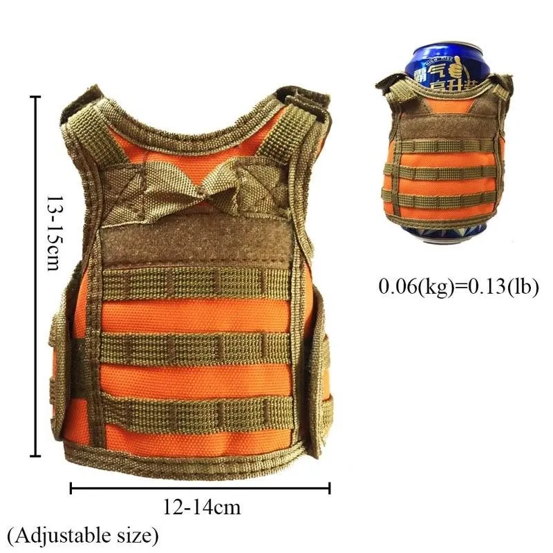 Бутылка банка охладитель напитков изолятор военный тактический мини жилет пиво