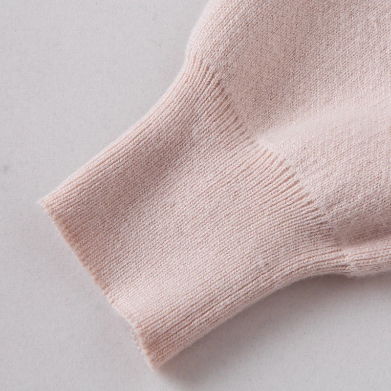 Свитер женский осенне-зимний из смешанного кашемира с асимметричным воротником