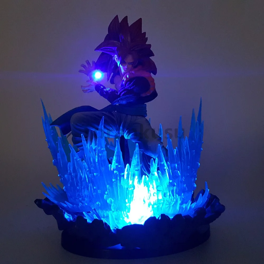 Dragon Ball Z Фигурки Гоку Супер Saiyan 4 светодиодные фонари сцена аниме Жемчуг дракона супер Гоку Гохан фигурка игрушка DBZ