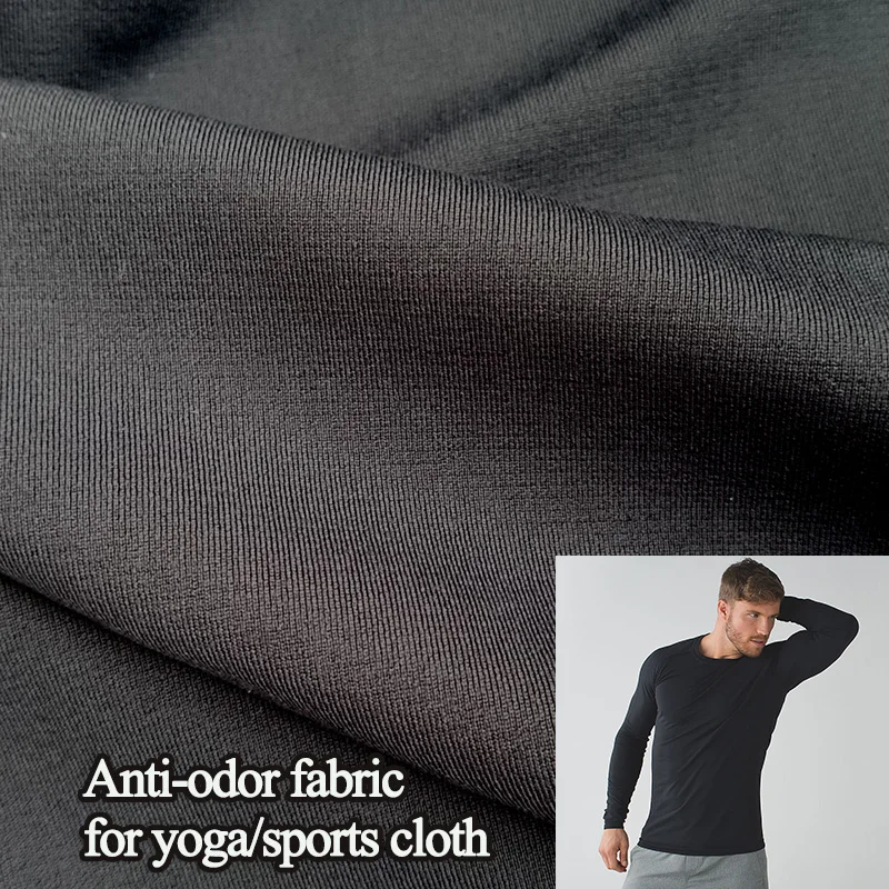 

Silver anti-bacterial 4-way stretch fabirc for yoga cloth