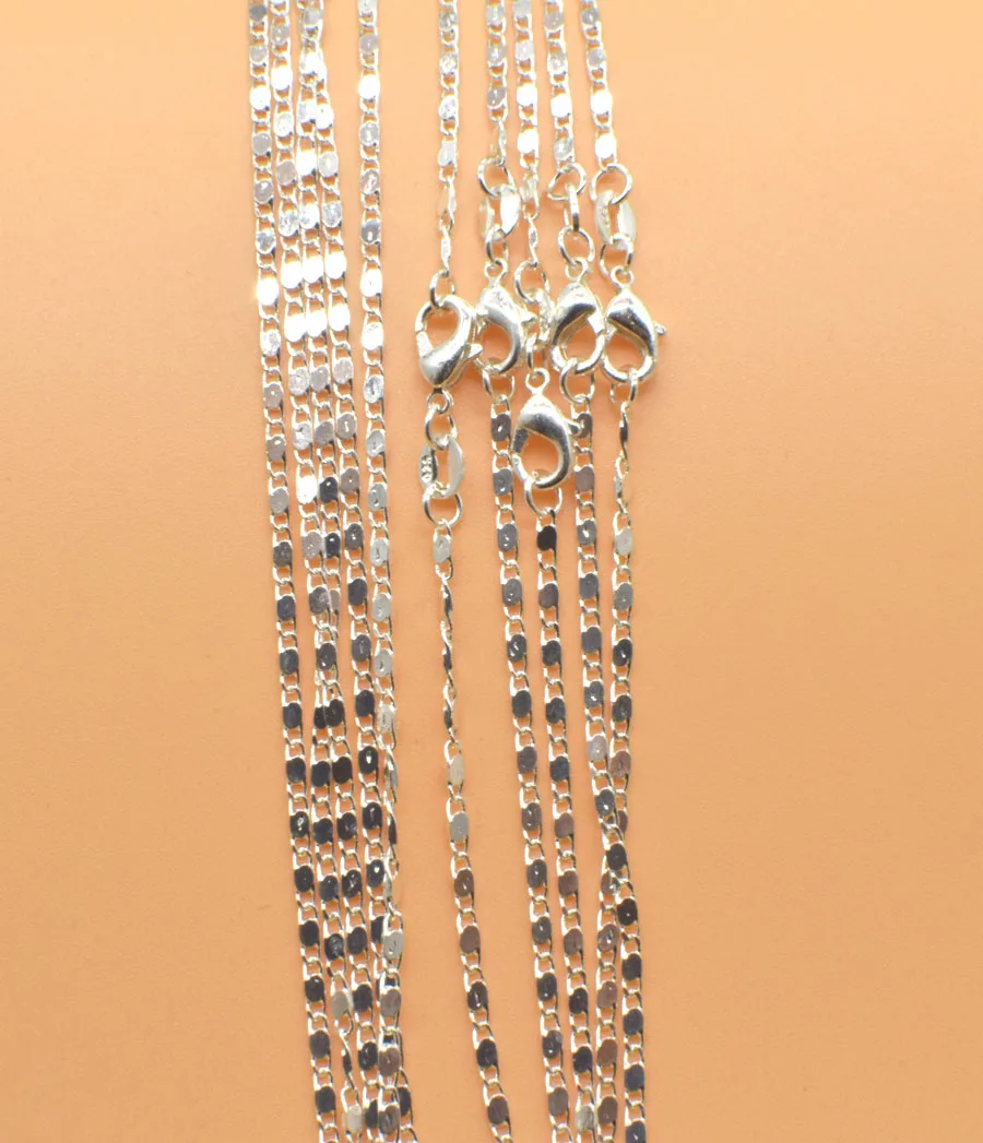 Цепочка с подвеской из серебра 925 пробы, 5 шт., 30 дюймов