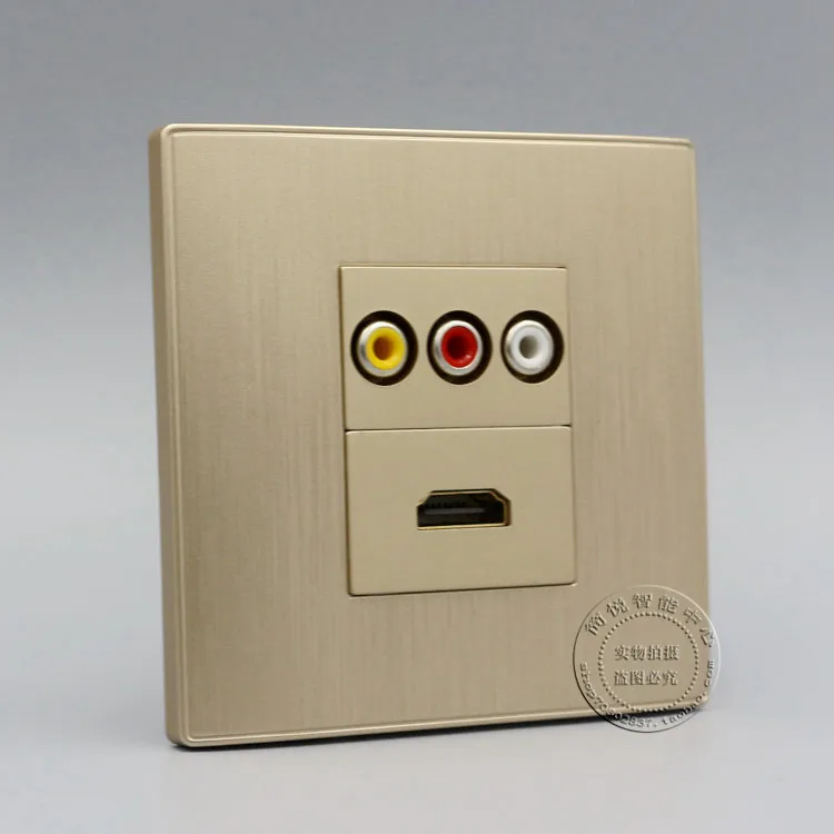 Red & White Yellow RCA AV + HDMI Multi-Media Socket Faceplate Outlet Home Adapter | Компьютеры и офис