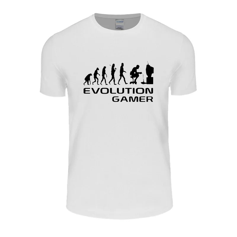 Evolution Of A Gamer PC Geek футболка для отдыха с коротким рукавом и круглым вырезом