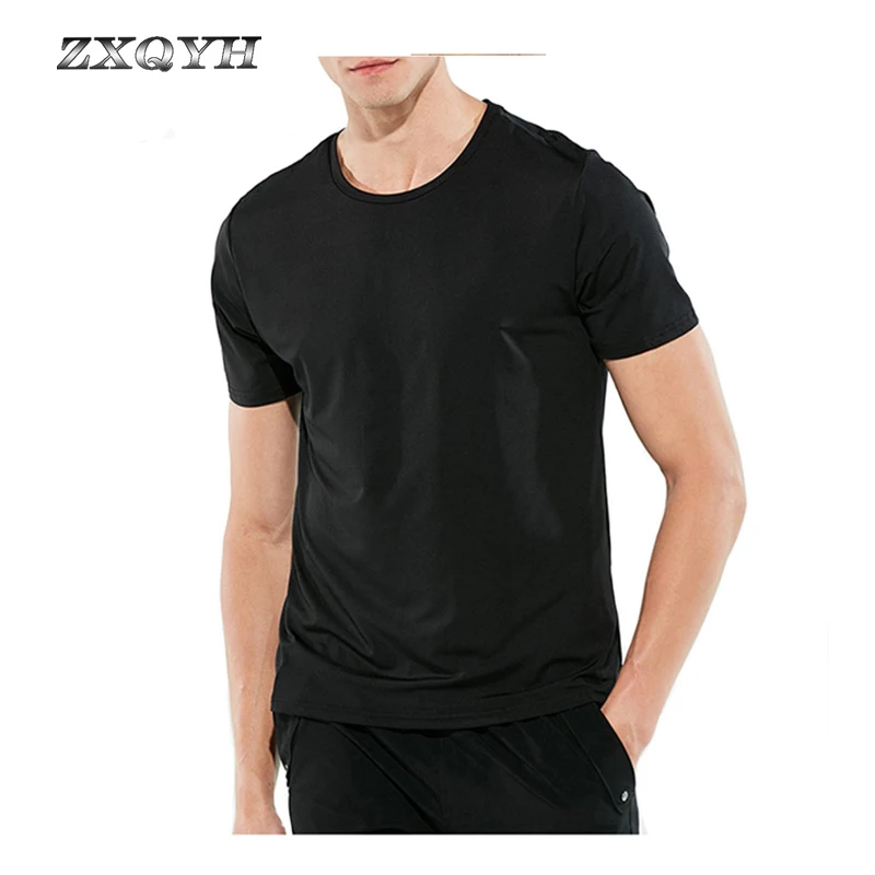 ZXQYH Мужская и женская быстросохнущая супер гидрофобная футболка дышащая с