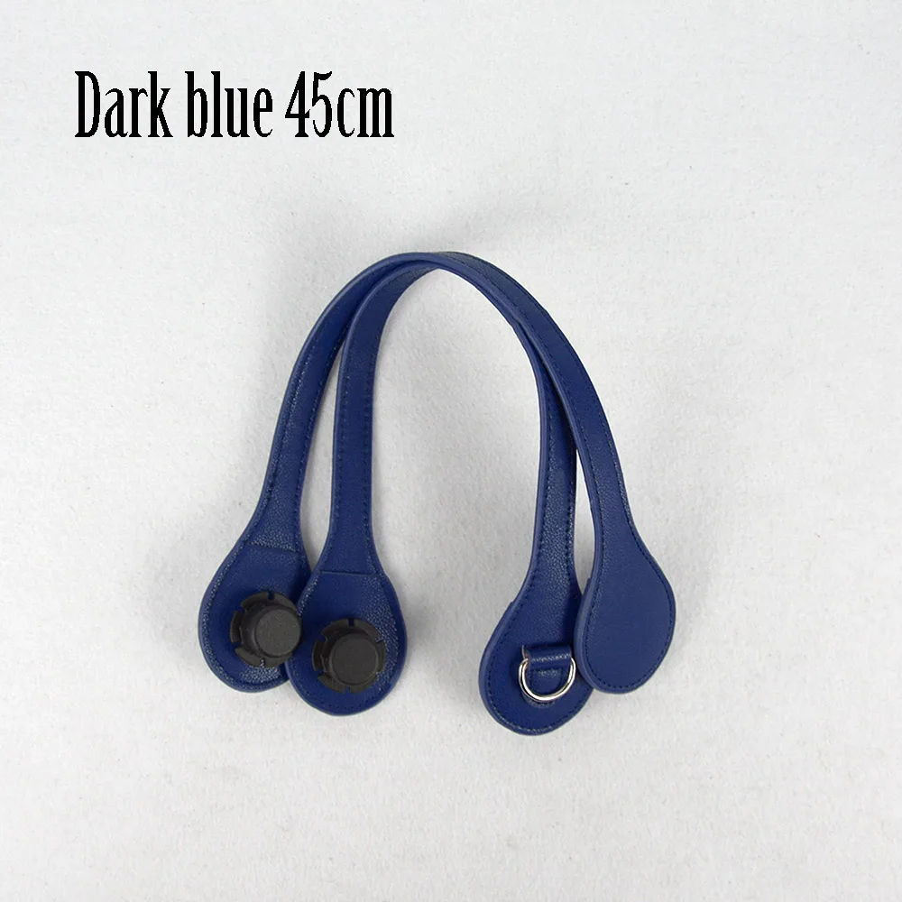 dark blue 45 Tanqu плоская короткая длинная ручка с краями D пряжка из искусственной кожи ручки для Obag ручки для EVA O Bag плоская ручка - Цвет: dark blue 45