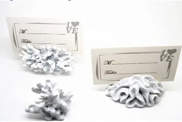 

Wedding Favors And Gifts "seven Seas" Coral Place Card Photo Holder Beach Theme Wedding Frame Free shipping