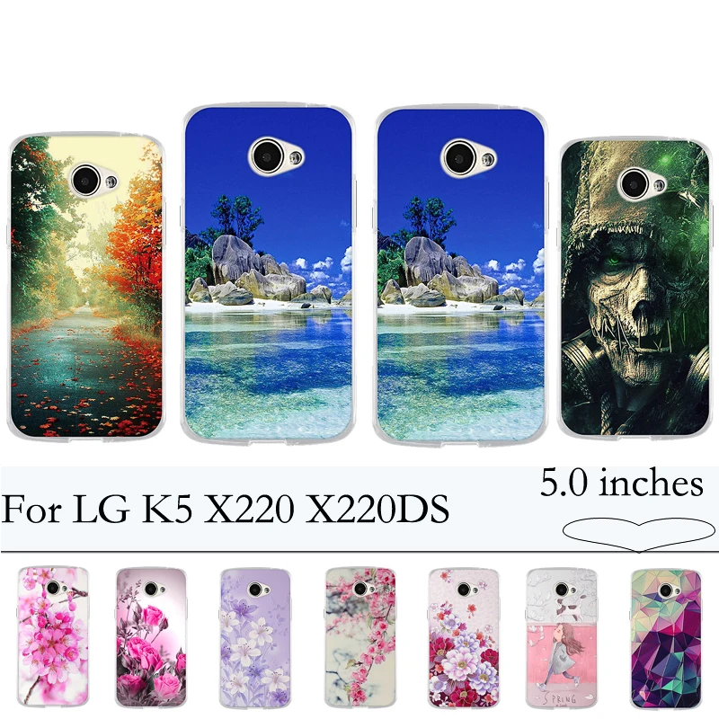 Защитный чехол-бампер для LG K5 X220 X220DS, чехол из мягкого ТПУ силикона, роскошная задняя крышка для LG K5 X220 X220DS 5," K 5, чехол
