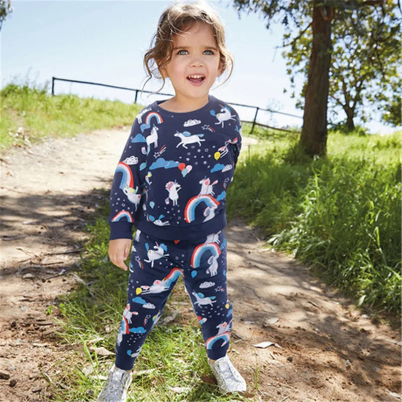 Little Maven/Коллекция года, осенняя Радужная толстовка с длинными рукавами и рисунком единорога для маленьких девочек футболка одежда для детей возрастом от 2 до 7 лет