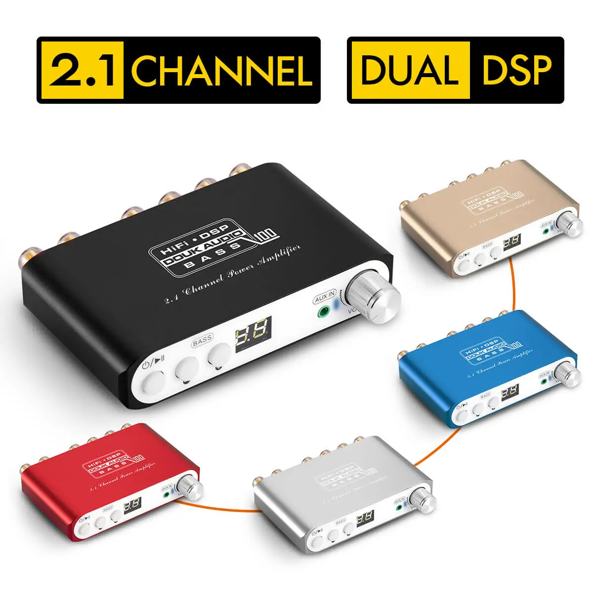 Nobsound мини Hi-Fi 2,1 Channel сабвуферный Bluetooth 5,0 DSP цифровой Мощность усилитель стерео бас усилитель с 24 V/3A Питание