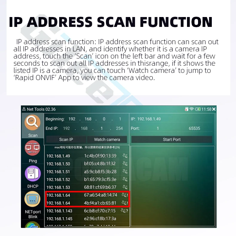 IPC-XATC 7 дюймов 5 в 1 HD H.265 4K IP CCTV тестер монитор 8MP 5MP 1080P AHD CVI TVI аналоговый CVBS тестер камеры RJ45 wifi ONVIF