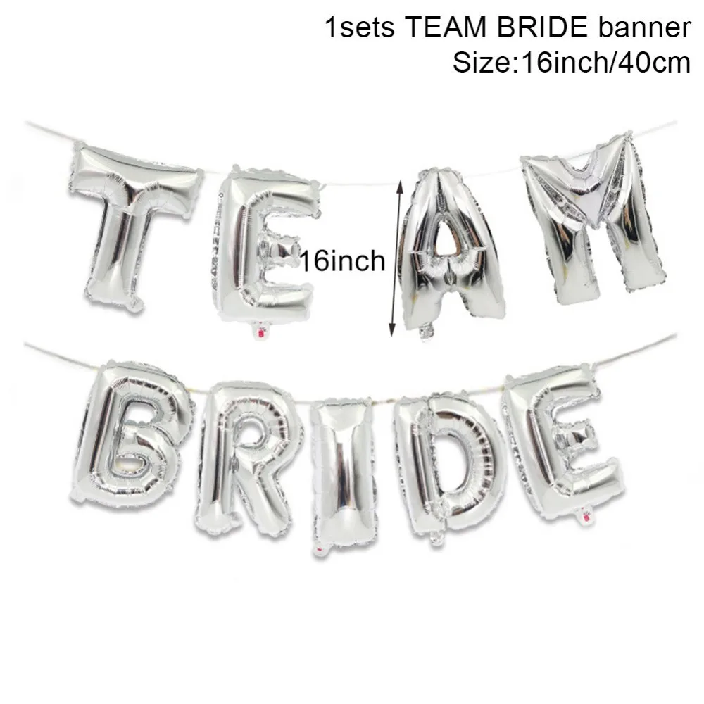 Silver 2 С надписью "Bride To Be" девичник вечерние Декор курица вечерние ночное Фольга шторы с воздушными шарами свадебный душ вечерние свадебные сувениры украшения свадебные принадлежности - Цвет: Silver 2