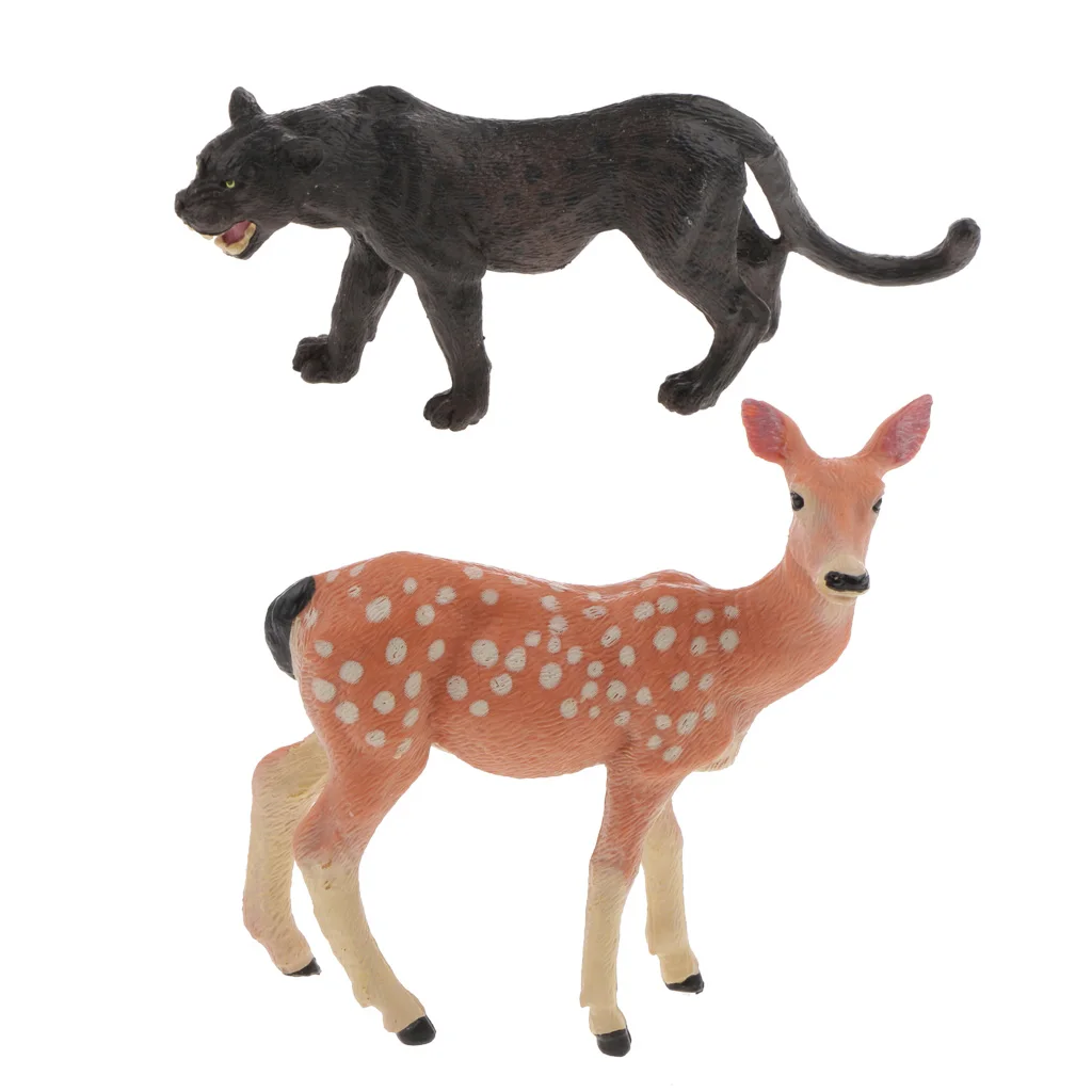 

Реалистичная фигурка Sika Deer Doe Wolf, 2 шт., детская игрушка-фигурка