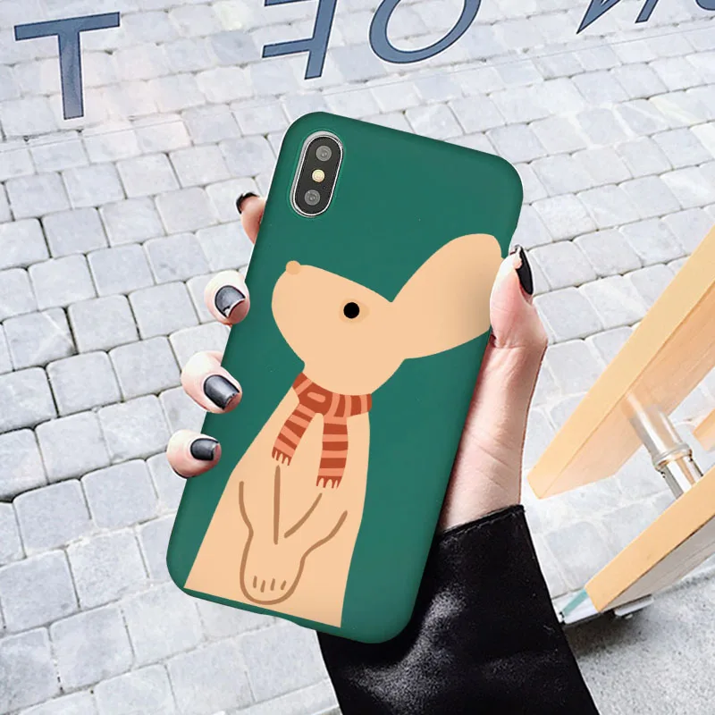 GYKZ милый мультяшный чехол-кенгуру для iPhone XR XS MAX X 7 6 6s Plus чехол телефона с принтом