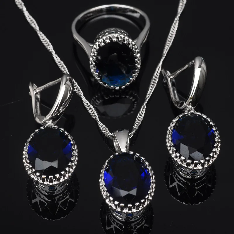 Женский ювелирный комплект из колье серёг и кольца|Ювелирные наборы для невесты|