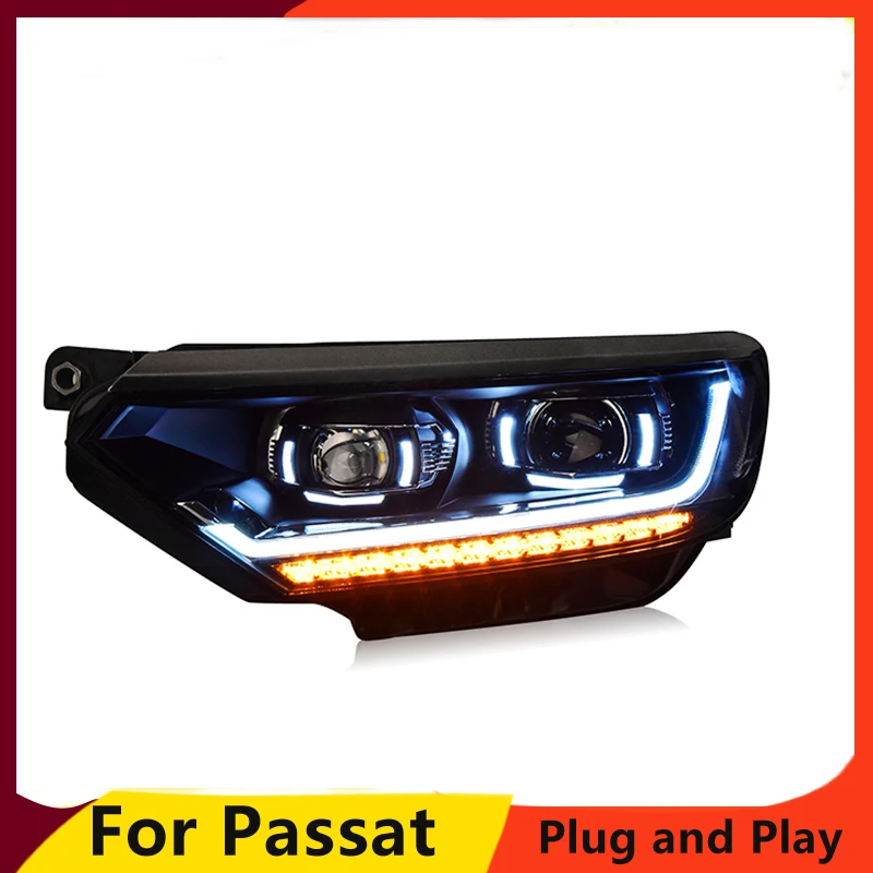 KOWELL автомобильный Стайлинг головы для VW Passat B8 EUR Verson фары Passat B8 светодиодный DRL H7 D2H Hid биксеноновый луч