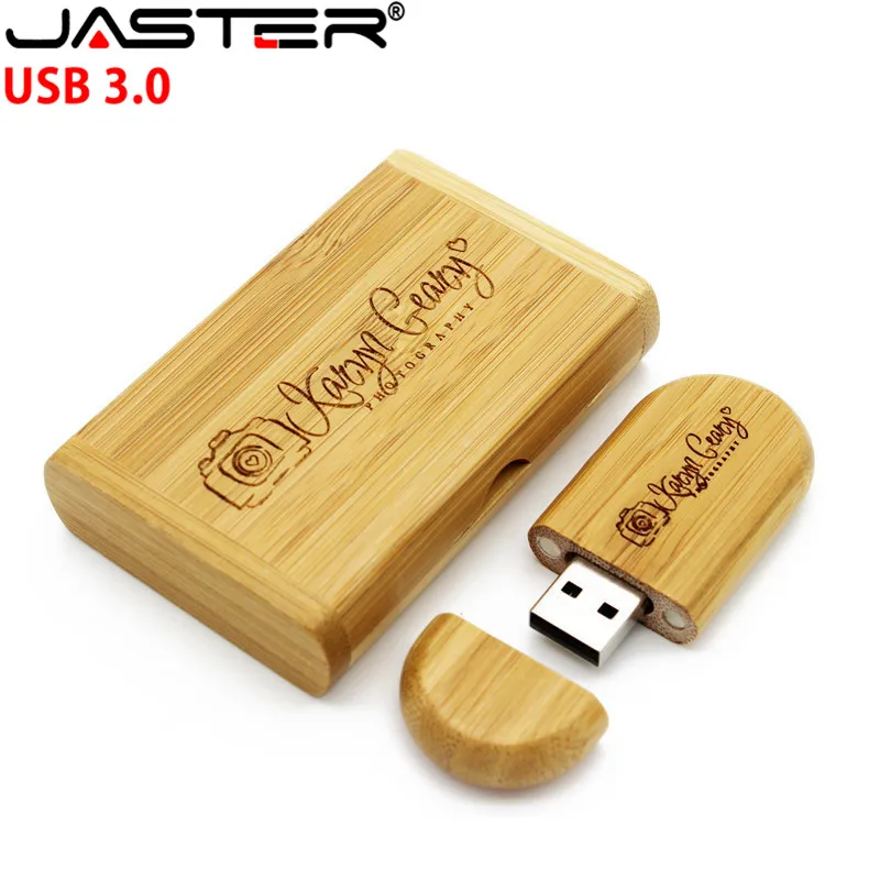 JASTER USB 3.0 Flash Drive Walnut Oval Pendrive 8GB 16GB 32GB 64GB Gift Pen with Wooden Box Free Logo Printing | Компьютеры и офис