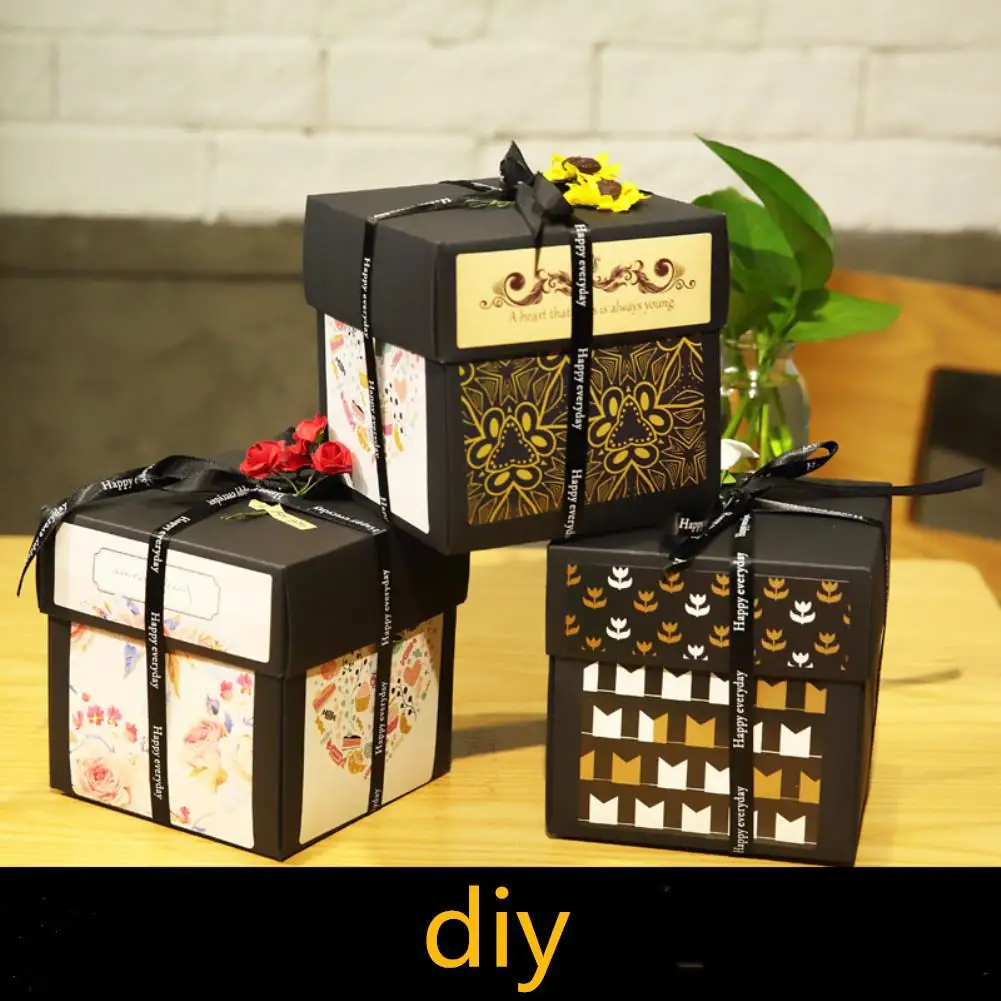 Коробочка с сюрпризом ручной DIY альбом для скрапбукинга Святого Валентина