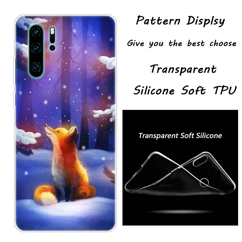 Горячее животное лиса мягкий силиконовый чехол для телефона huawei P30 P20 Pro P10 P9 P8 Lite P Smart Z Plus NOVA 3 3i Модный чехол