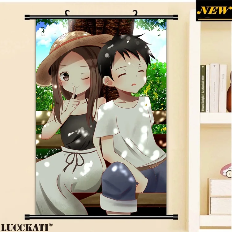 40X60 см Karakai Jouzu no Takagi san Ashita Wa Doyoubi loli милый мультфильм аниме Настенная картина