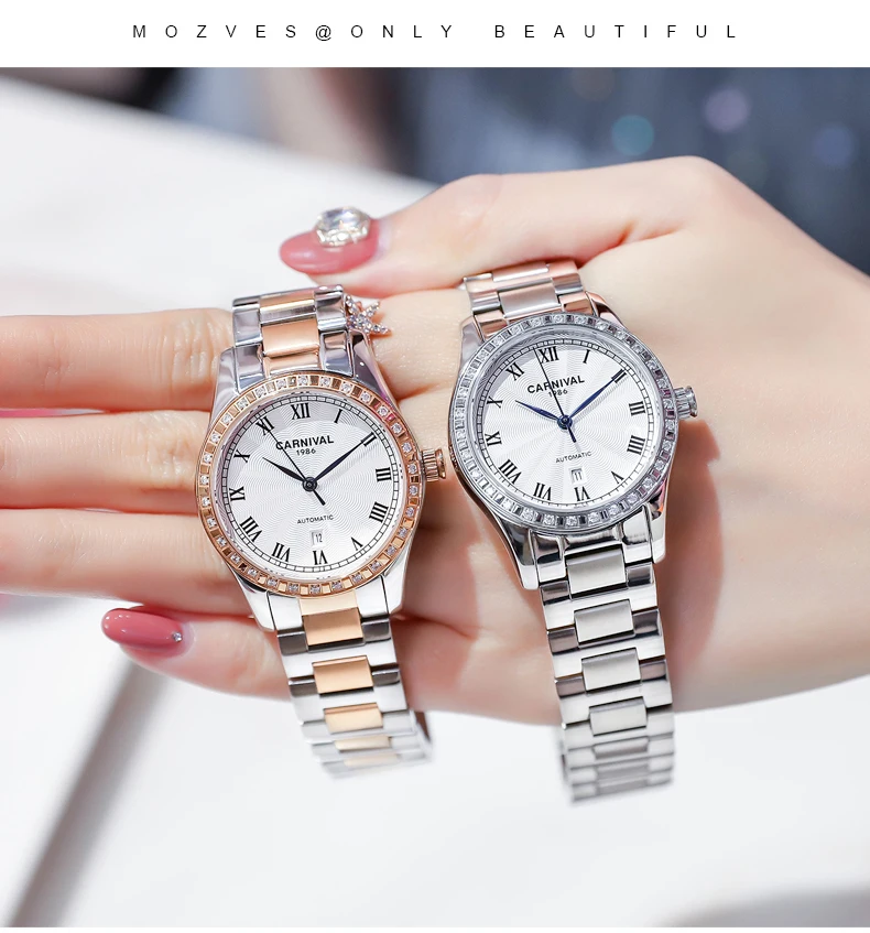 Datejust автоматические механические часы для женщин лучший бренд класса люкс из нержавеющей стали наручные часы с цыганскими цифрами relogio feminino