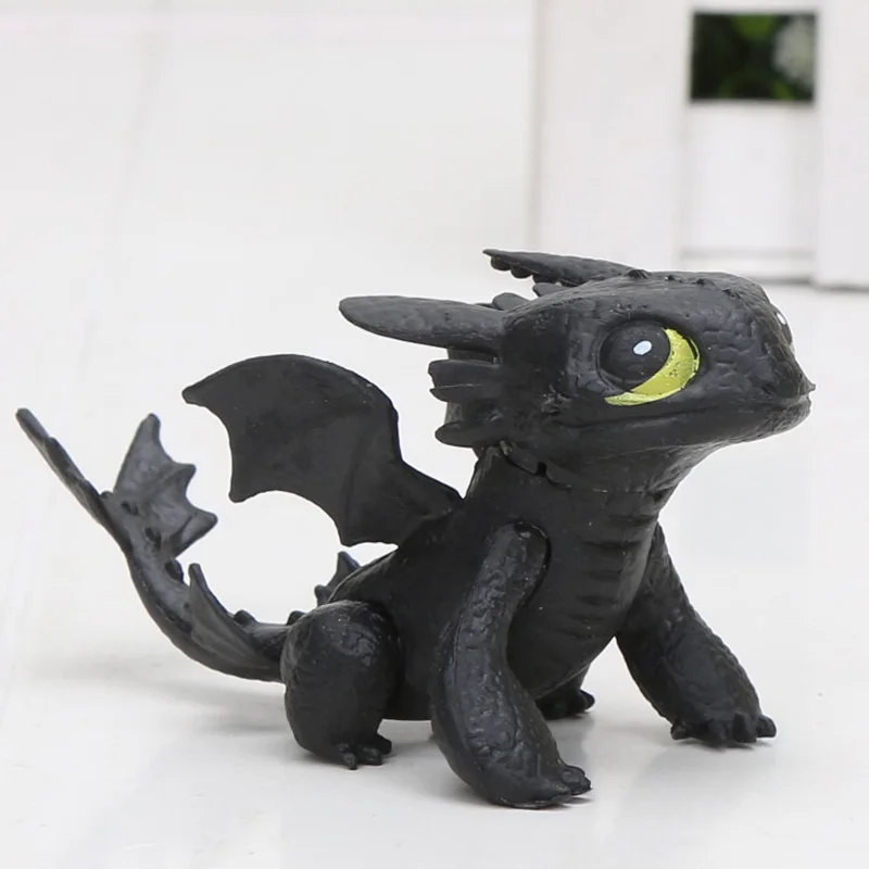 4cm Stand dragon 12 шт./компл., футболка с изображением героев мультфильма «Как приручить дракона фигурки Беззубик, ночная фурия кошмар отвратительного пристеголов, Цепочки и ожерелья брелок игрушка из ПВХ - Цвет: 4cm Stand dragon