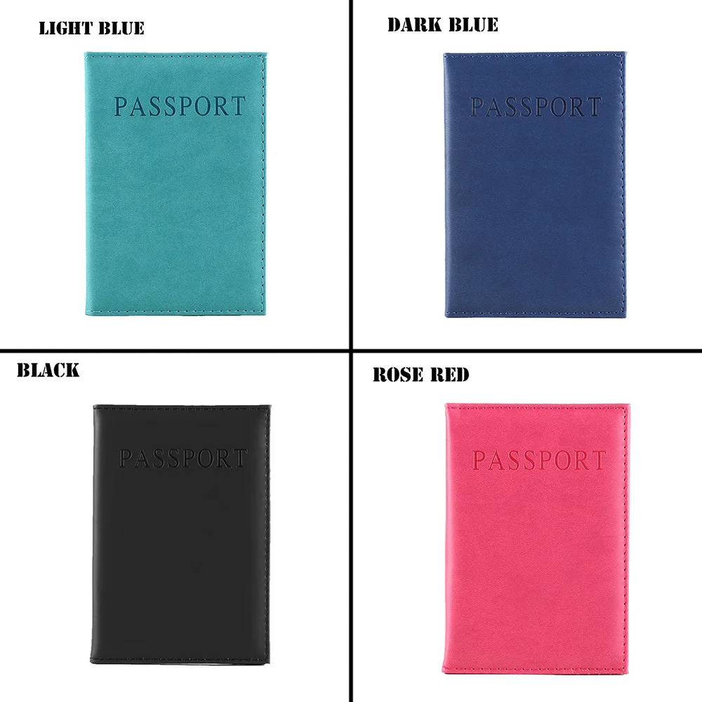 Artificial Leather Women Passport Holder Couple Models Women's Travel Business Passport Cover Unisex Card Case Men Card Holder