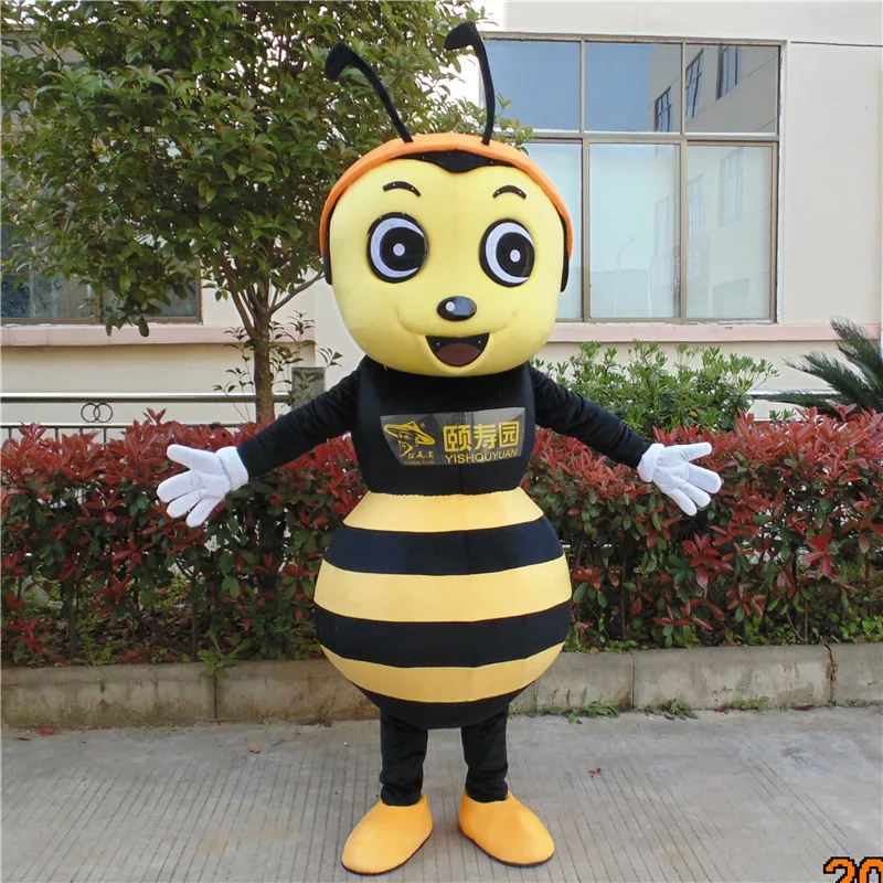 character Maya bee mascot costume hot sale all kinds of bee costumes Christmas Party Suit costume mascotte adulte fancy gifts - Color: AS SHWON
