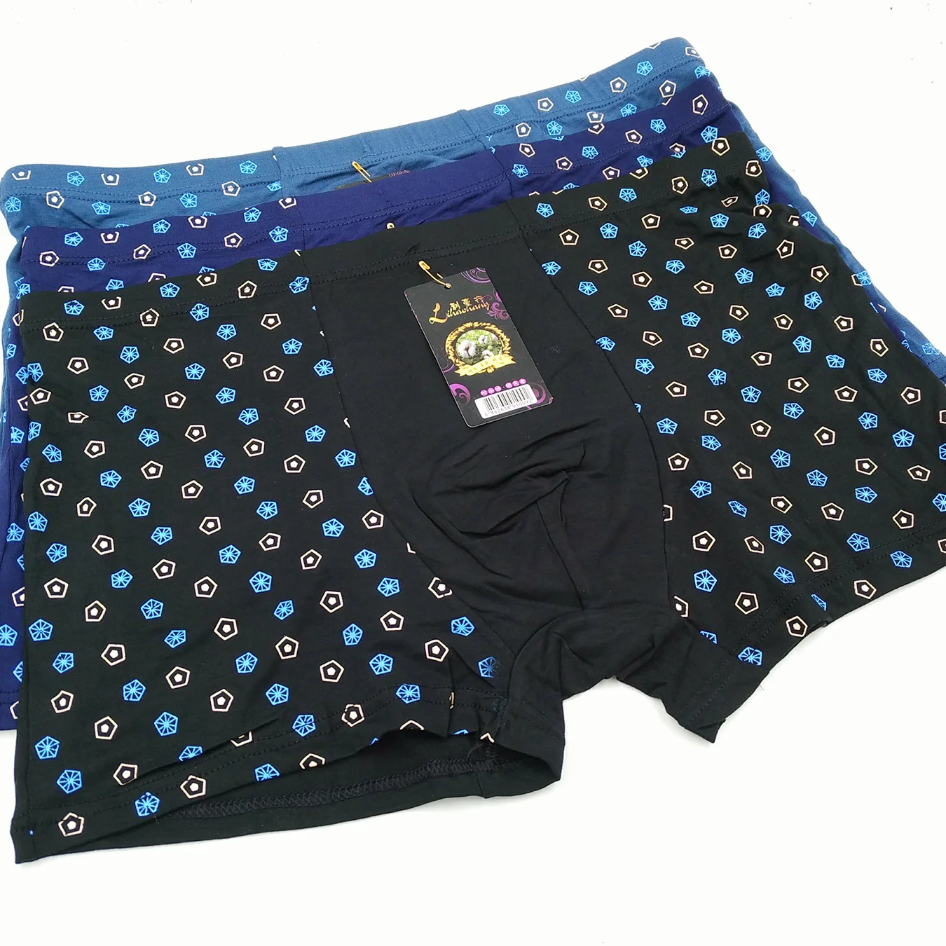 

New Boxer Cheap Man Mens Wholesale Milk Fiber/Polyester Blends Underwear Panties Mulity Print Boxers Underpants Boxers HSNNK-001