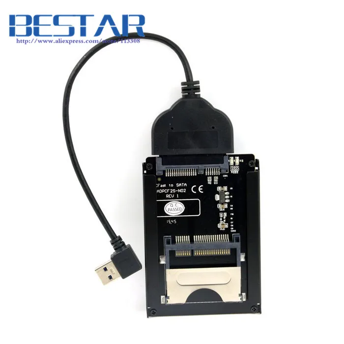 (50 шт./лот) SATA 22Pin к USB 3 0 CFast кард-Адаптер 2 5 дюйма жесткий диск Корпус SSD HDD кард-ридер