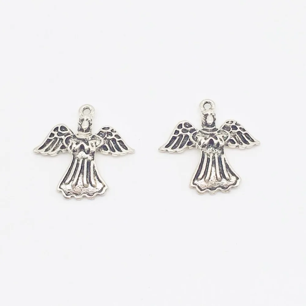 

wholesale 20 PCS Fashion angel Charm angel pendant For necklace earring Bracelets Jewelry Findings Making Accessories