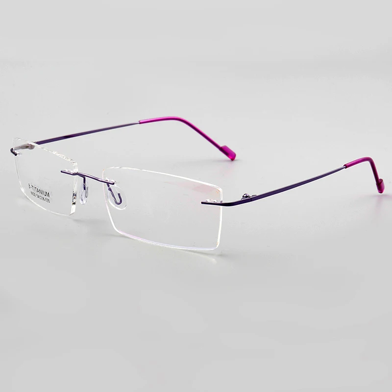 Sunny spot wholesale new frameless memory metal myopia glasses frame anti-blue computer radiation glasses frame