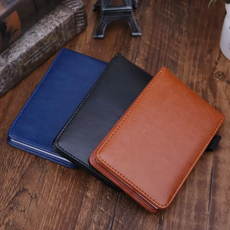 Multifunction Pocket Planner A7 Notebook Small Notepad Note Book Leather Cover Business Diary Memos Office School Stationery Sup |