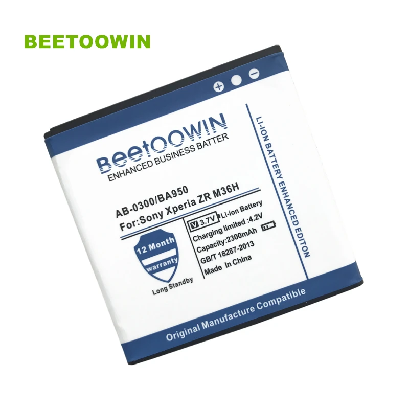 Аккумулятор beetowin 2300mAh BA950 Для Sony Ericsson Xperia ZR SO 04E M36h C5502 C5503 AB 0300|Аккумуляторы для